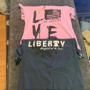 Womens tees. Size Large